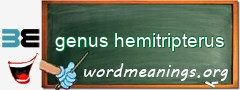 WordMeaning blackboard for genus hemitripterus